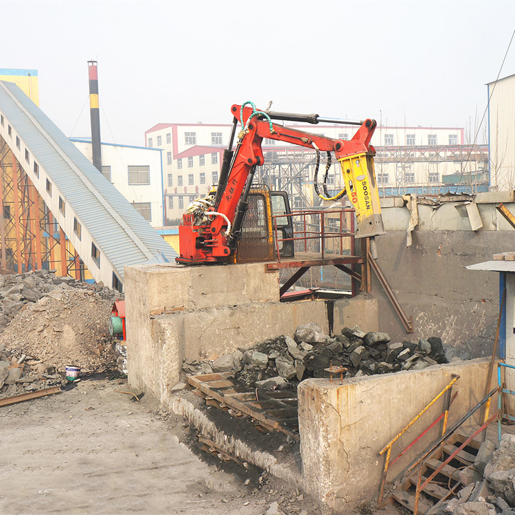 China Tipo estacionario Sistema de brazo de triturador de roca con pedestal